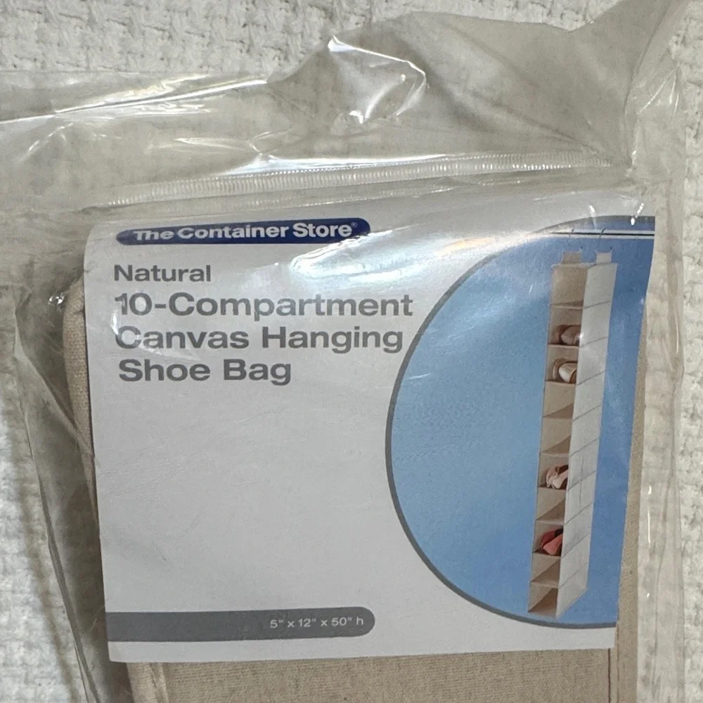 The Container Store Natural Canvas Shoe Organizer